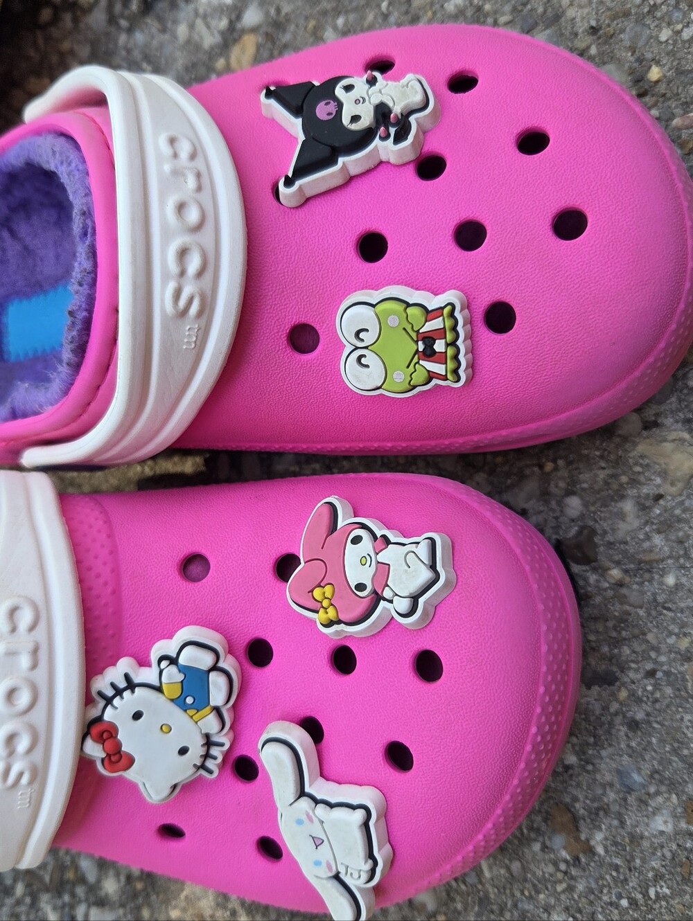 CROCS Kids' Pink Clog Sandals with Character Jibbitz